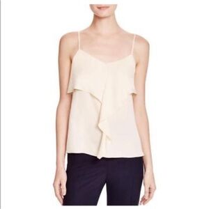 Theory Majken Silk Georgette Ruffle-Front Cami Top (almost new)